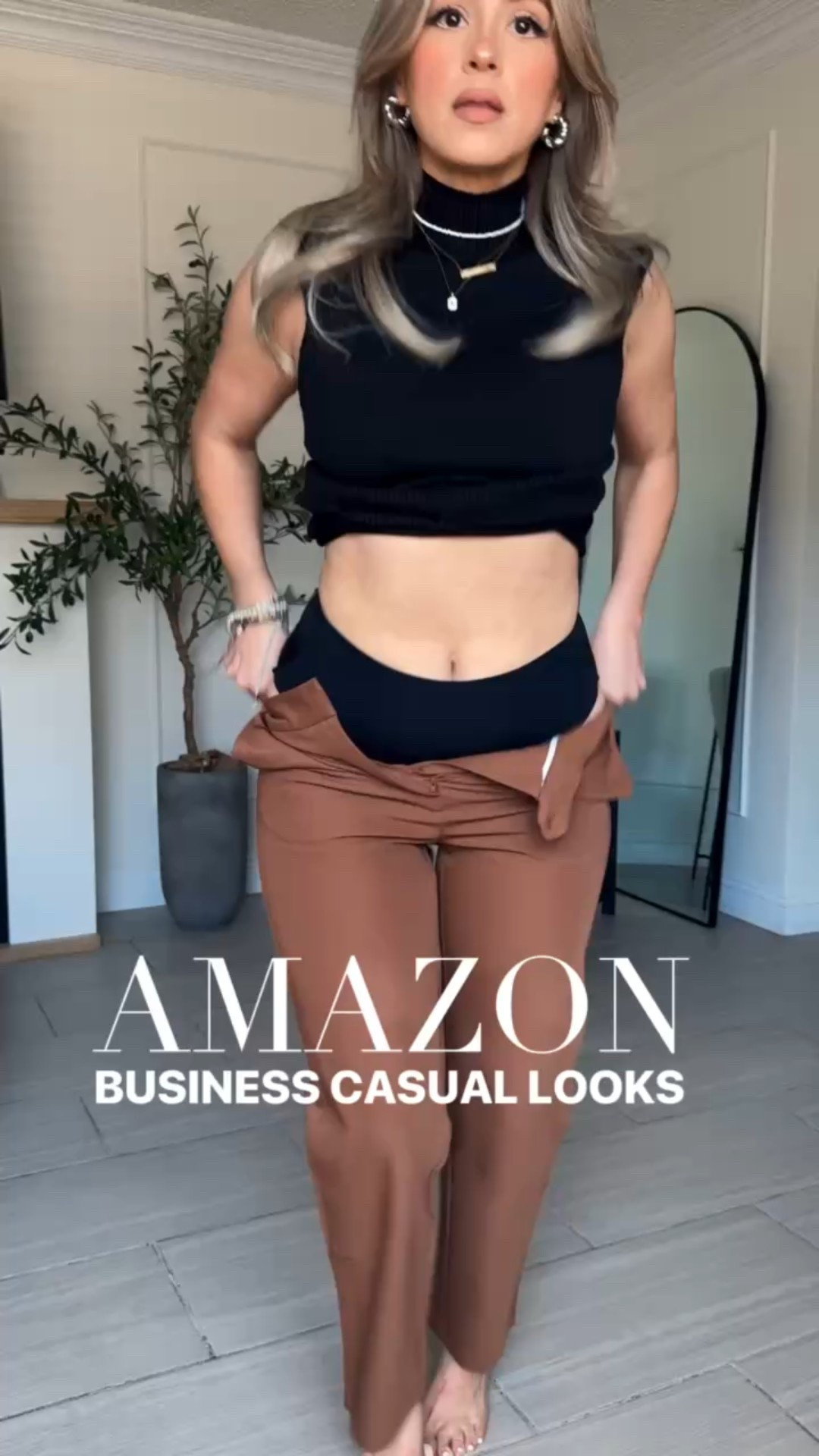 Amazon BUSINESS CASUAL LOOKS 😍😎

Look 1: small in trousers and turtleneck | the turtleneck has lots of stretch you could even size down. The trousers are high waisted and fit so nicely. Size up if your in between sizes. Trousers are in the color brown.

✔️Look 2: say small in the midi skirt and the vest they both have really great stretch. The vest is incredible quality it feels like it's $100.

✔️Look 3: ivory trousers are a size small. I have to wear them with heels and I'm 5'2. If you're in between sizes size up! The vest runs big size down! I'm wearing a size extra small

✔️ Look 4: wearing the jeans in a size 4 and the blazer in a small. Jeans are in the color blue.

✔️Look 5: two-piece set is in a size small. It is incredible quality, and the pants have an elastic waistband at the back.

✔️Look 6: skirt and vest are both in a size small! 

‼️ LTK only allows me to link 16 items per post. If you're looking for something in particular and you can't find it on here, exit from this post and you'll be able to find every outfit linked individually in their own individual posts. 

‼️ feel free to send me a message (bottom, right hand corner) if you have any questions or need any clarification! 


#LTKStyleTip #LTKWorkwear #LTKU