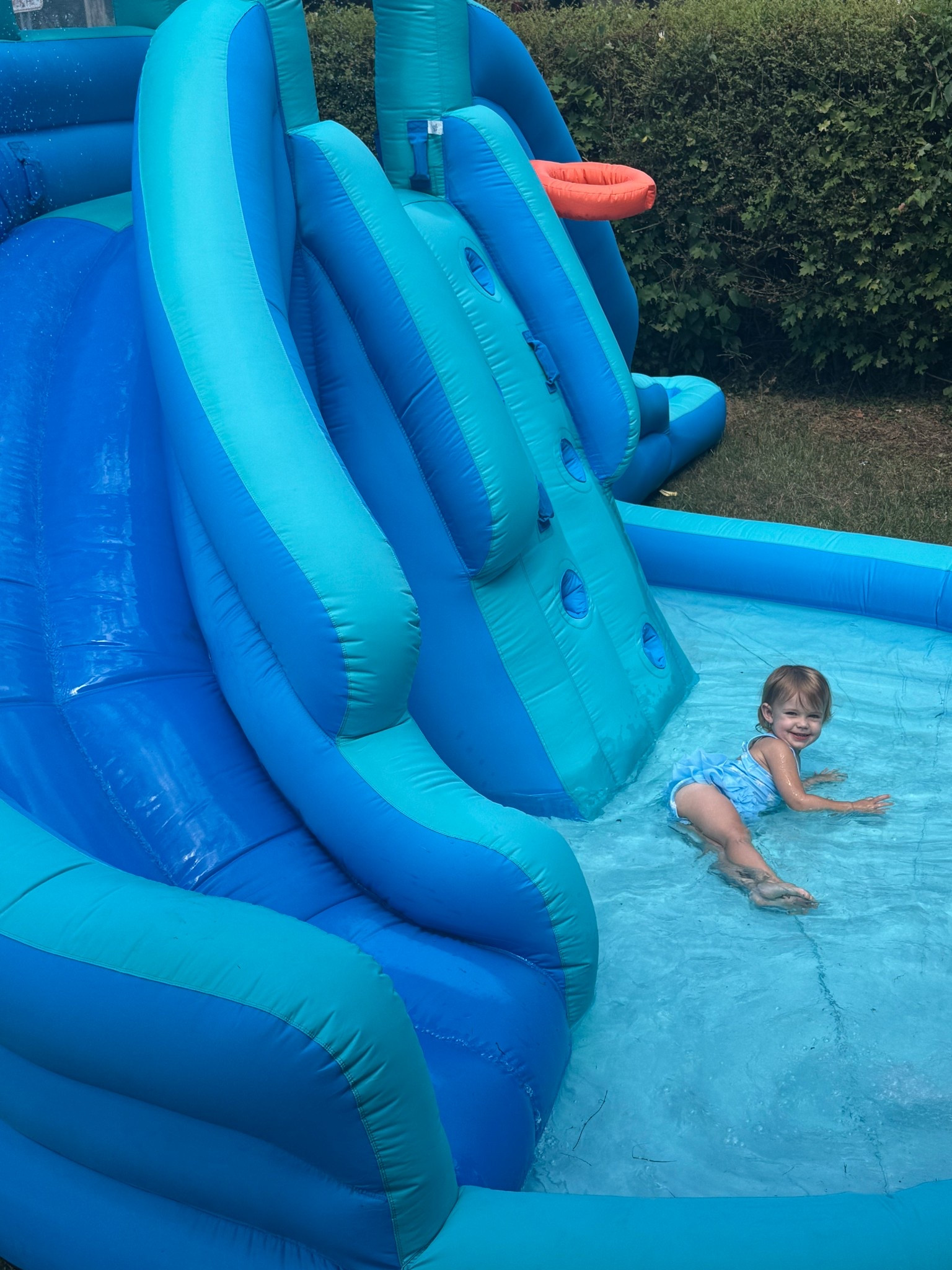 Best purchase all summer long. Princeton and Mary absolutely love the fact that it has two slides and they both have water sprayers above them. Inflates in 2 minutes and comes with air pump. Currently on sale… a must-have that I highly recommend. I linked a similar option in case this one sells out before you can snag one for your littles.

#LTKKids #LTKSaleAlert #LTKSeasonal