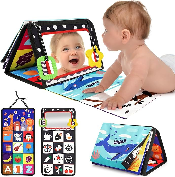 URMYWO Tummy Time Toy - Black and White High Contrast Baby Toys for Newborn - Baby Visual Stimula... | Amazon (US)