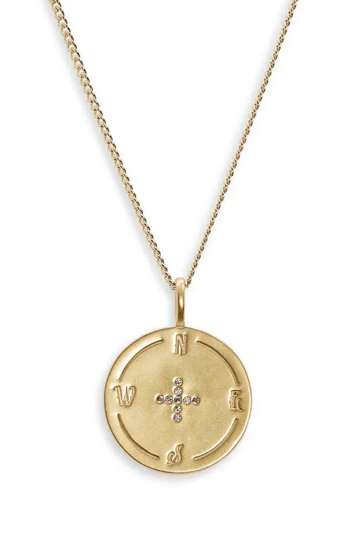 MIRANDA FRYE Carina Chain Compass Pendant Necklace in Gold at Nordstrom | Nordstrom