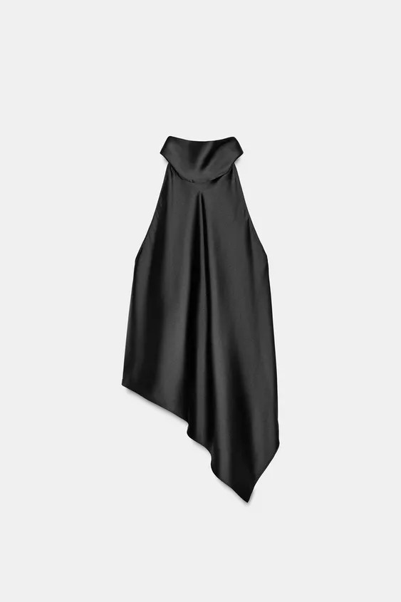 SATIN HALTER TOP | Zara US