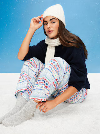 Mid-Rise Printed Flannel Pajama Pants for Women | Old Navy (US)