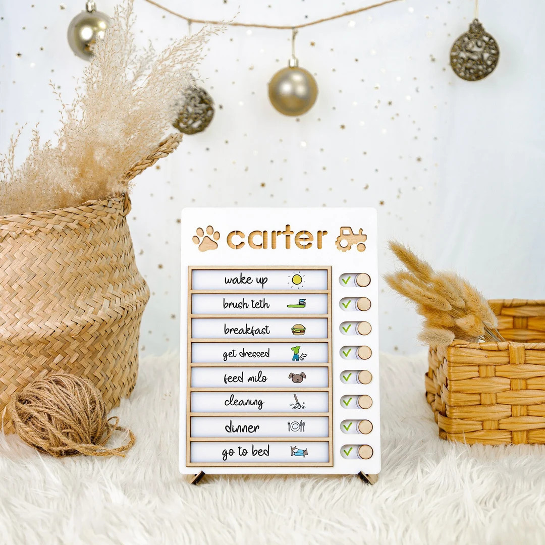 Personalized Kids Checklist Chore Chart, Daily Routine and Task Board, Bedtime Routine Chart, Vis... | Etsy (US)