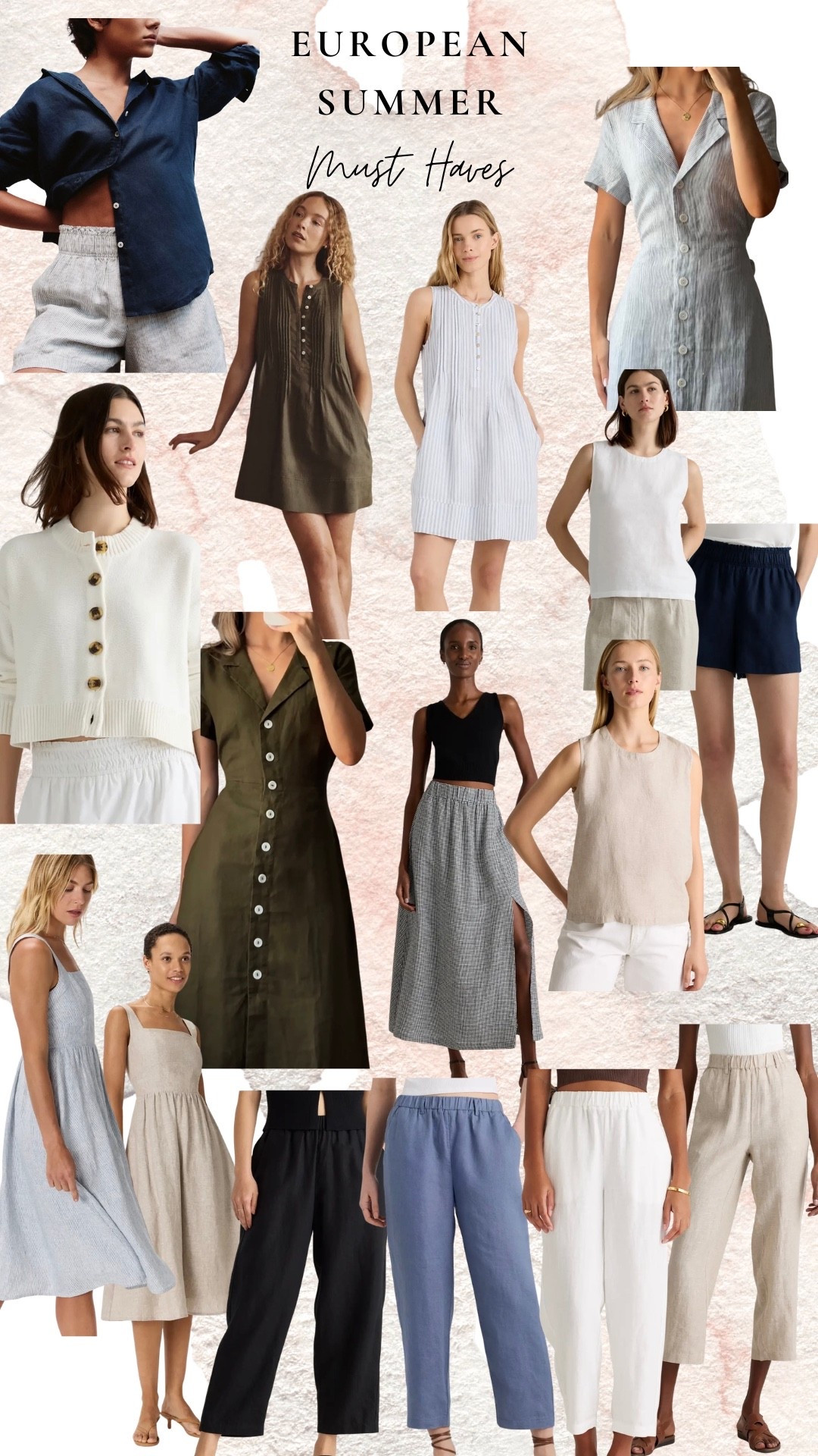 European summer is calling and Quince is delivering. This collection is everything you need for effortless warm weather dressing, from breathable linen trousers and relaxed linen shorts to flowy spring dresses and summer dresses that take you from a seaside café to an evening stroll without a second thought.
The palette is intentional: soft blues, warm neutrals, deep olive, and clean white. These are pieces built around ease. A striped linen mini dress, a button-front midi in army green, a lightweight knit cardigan set, wide-leg linen pants in denim blue, black, and natural. Nothing overdone. All of it wearable.
If you are building your spring outfits 2026 or planning your summer outfits 2026, this is the edit to start with. Vacation dresses that pack flat and wrinkle out. Vacation outfits that look put together without trying. Quince linen does the work for you.
Soft, sustainable, and priced in a way that actually makes sense. Whether you are packing for two weeks abroad or just want your everyday wardrobe to feel more intentional, this collection covers it.

Quince linen, Quince spring 2026, Quince summer 2026, European summer outfits, spring outfits 2026, summer outfits 2026, spring dresses 2026, summer dresses 2026, vacation dresses, vacation outfits, linen spring dresses, linen summer dresses, Quince linen dress, Quince linen pants, affordable linen clothing, minimalist summer style, linen midi dress, linen wide leg pants, European vacation outfits, capsule wardrobe summer 2026, clean aesthetic fashion, Quince new arrivals 2026

#SpringOutfits2026 #SummerOutfits2026 #SpringDresses2026 #SummerDresses2026 #VacationDresses #VacationOutfits #QuinceFashion #LinenStyle #EuropeanSummer #QuinceLinen #LinenDress #LinenPants #SummerDresses #SpringDresses #EuropeanVacation #CapsuleWardrobe2026 #MinimalistFashion #AffordableStyle #LTKStyleTip #SlowFashion #CleanAesthetic #WardrobeEssentials2026​​​​​​​​​​​​​​​​

#LTKSeasonal #LTKTravel #LTKOver40 #LTKTravel #LTKWorkwear #LTKFestival