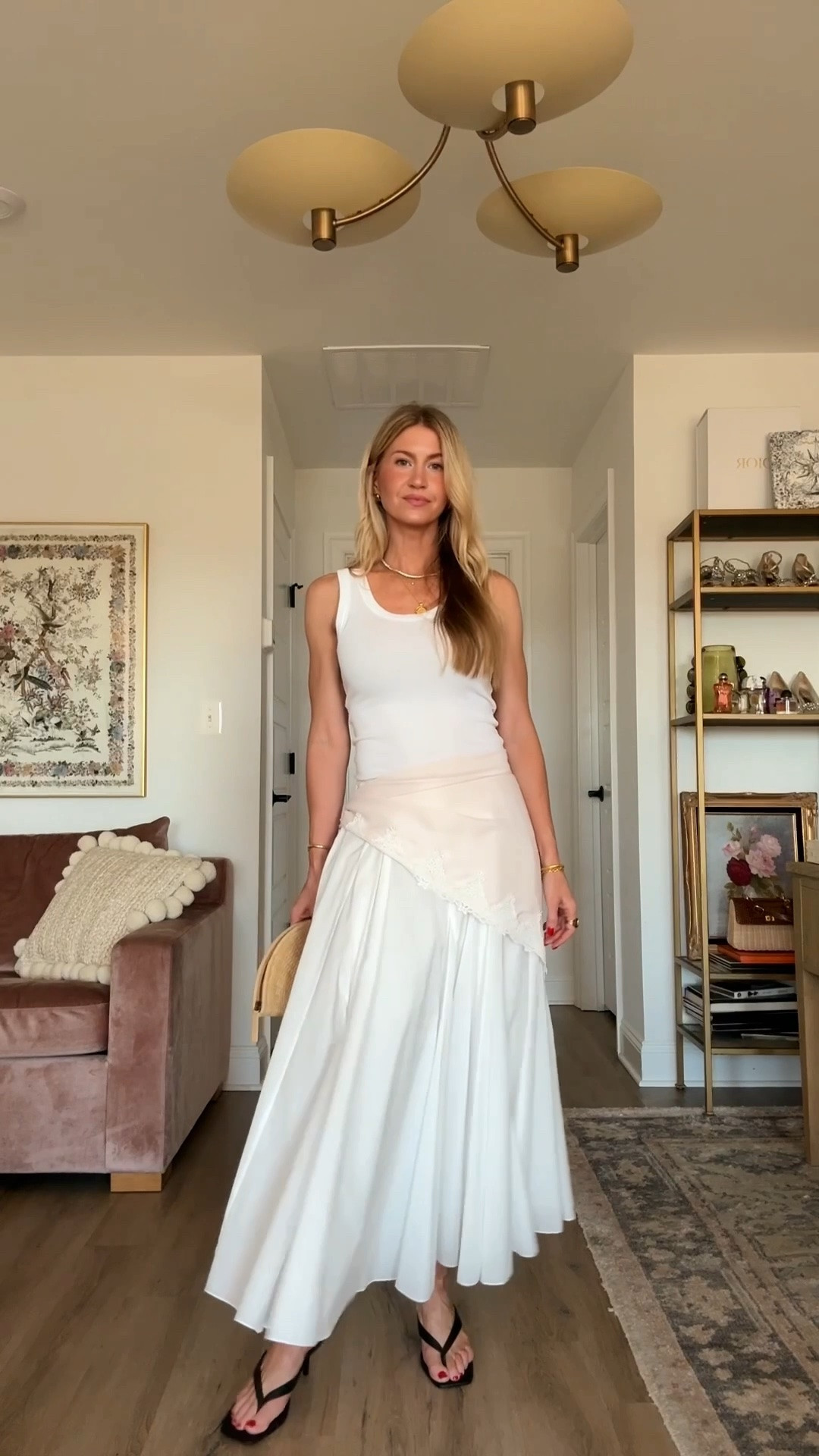 All white summer look! 

White layered circle skirt: runs TTS
Black kitten heel sandals: TTS
White tank: TTS, wearing S

#LTKootd #LTKgrwm #LTKdayinmylife