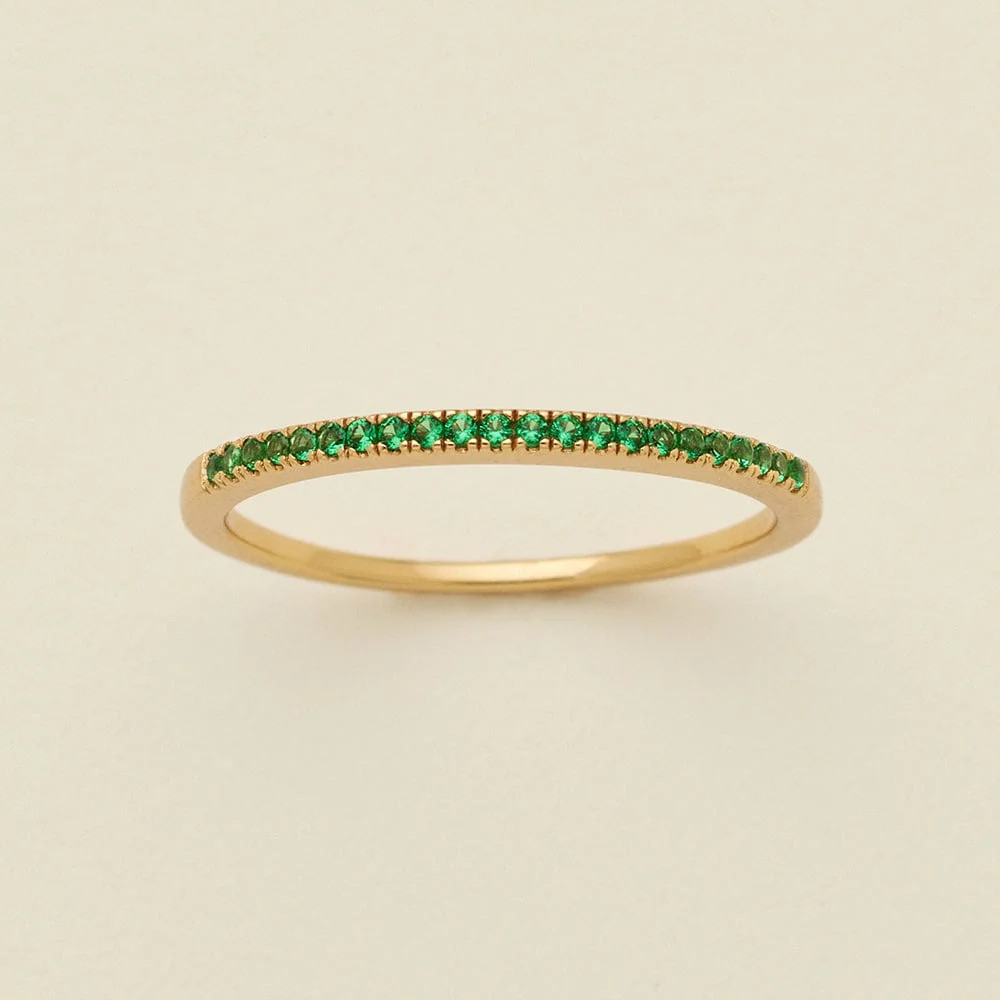 May Birthstone Stacking Ring | Gold Vermeil | Birthstone Ring | Made By Mary | Made By Mary