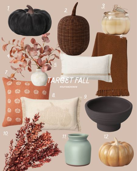 target fall / fall decor / autumn decor / cozy home / fall home decor / fall living room / fall kitchen / fall wreath / fall garland / throw pillow / throw blanket / candles / pumpkins / fall stems / vases / candle holders / coffee table decor

#LTKunder50 #LTKhome #LTKSeasonal
