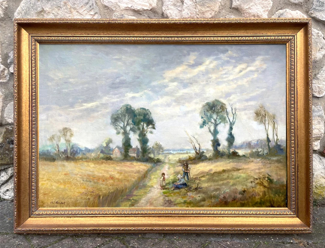 Superb Large Vintage Mid C20th British Impressionist Oil on Canvas by Morgan J Rendell 1896-1980 ... | Etsy (US)