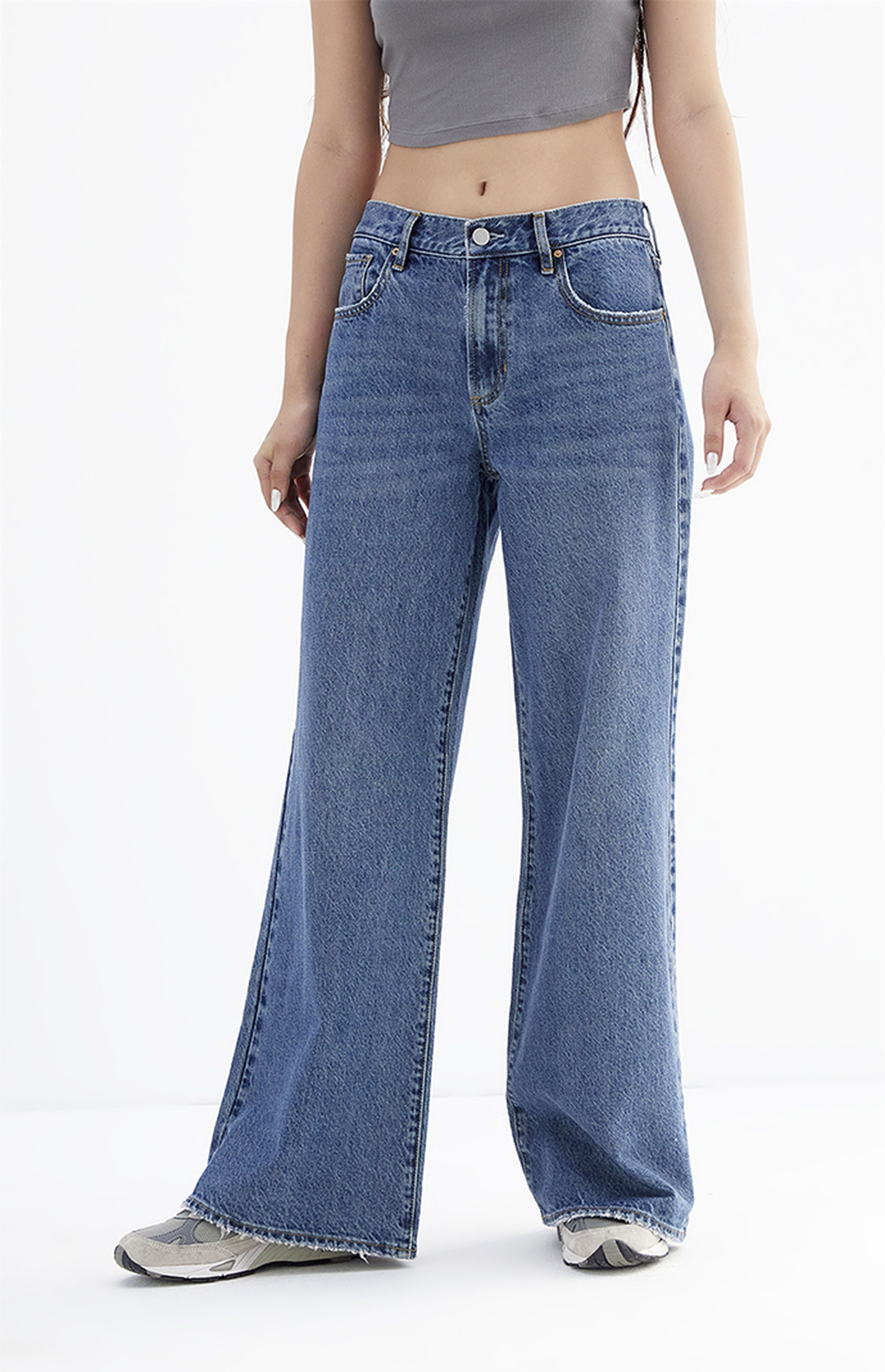 PacSun Lena Dark Indigo Low Rise Super Baggy Jeans | PacSun