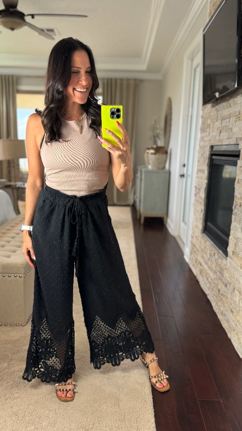 ok ok theeese pants actually win for best summer time fancy comfy pants… and I have this tank in two colors and wear it for workouts and casual wear too! True to size, medium in top and bottom. Size 8.5 shoes (run a 1/2 size big - at least for me.) 

#LTKStyleTip #LTKShoeCrush #LTKSeasonal