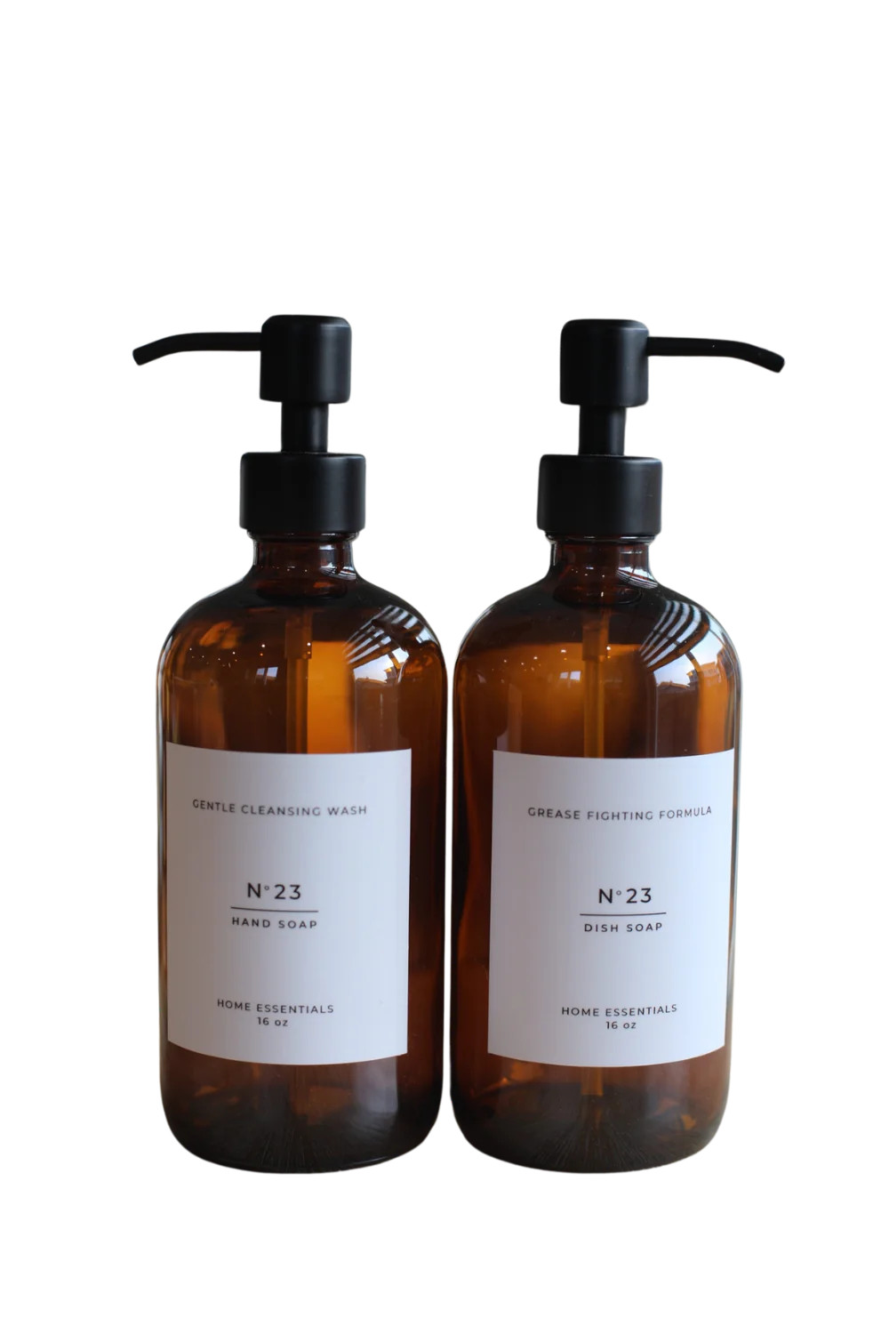 Soap Glass Amber Bottles | Luxe B Co
