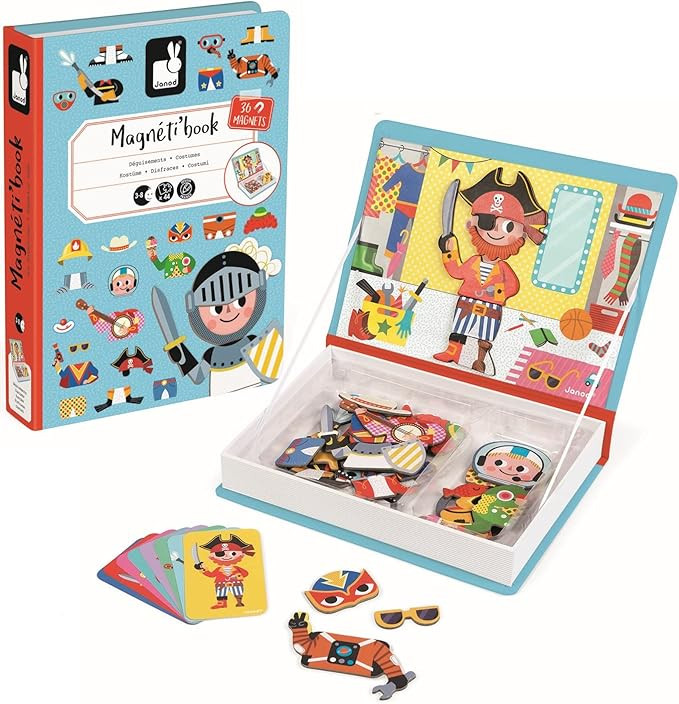 Janod MagnetiBook 45 pc Magnetic Boys Costumes Dress Up Game - Ages 3+ - J02719 | Amazon (US)