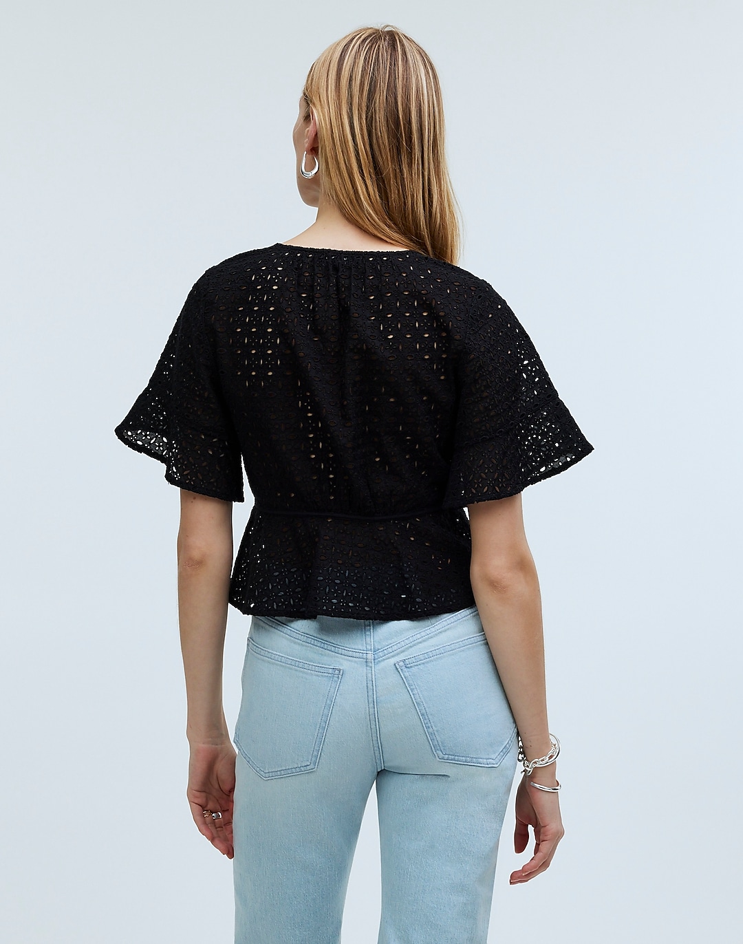 Tie-Front Top in Eyelet | Madewell