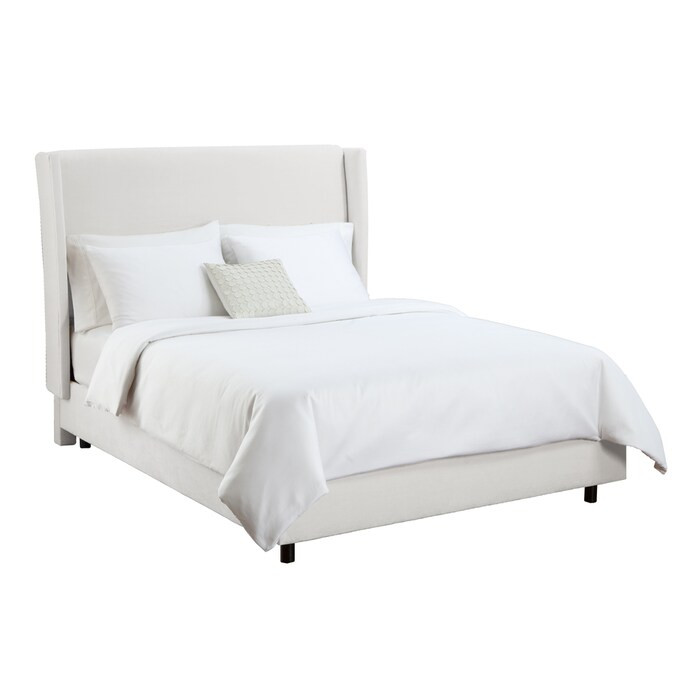 Skyline Furniture Diversey White King Upholstered Bed Lowes.com | Lowe's