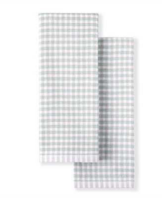 Check Dual Purpose Kitchen Towel Set 2-Pack Set, 16" x 28" | Macy's