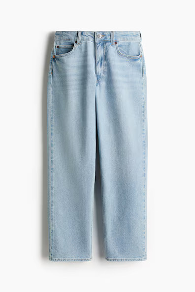 H & M - Slim Straight High Ankle Jeans - Blau - Damen | H&M (DE, AT, CH, NL, FI)