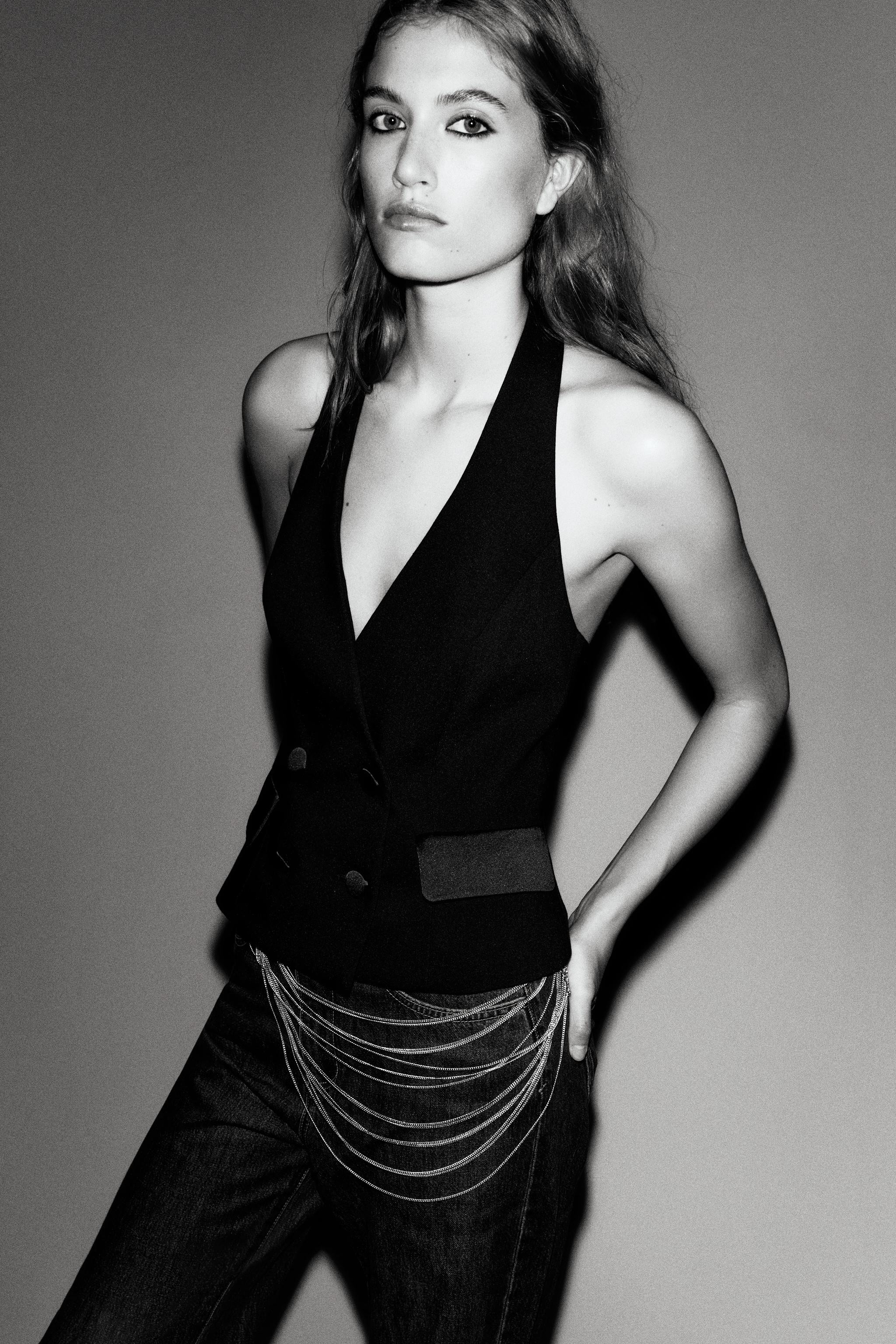 HALTER NECK TUXEDO WAISTCOAT | Zara UK