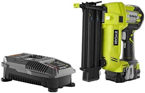 Ryobi P854 ONE Plus 18V Cordless Lithium-Ion 2 in. Brad Nailer Kit (One Battery & Charger included) | Amazon (US)