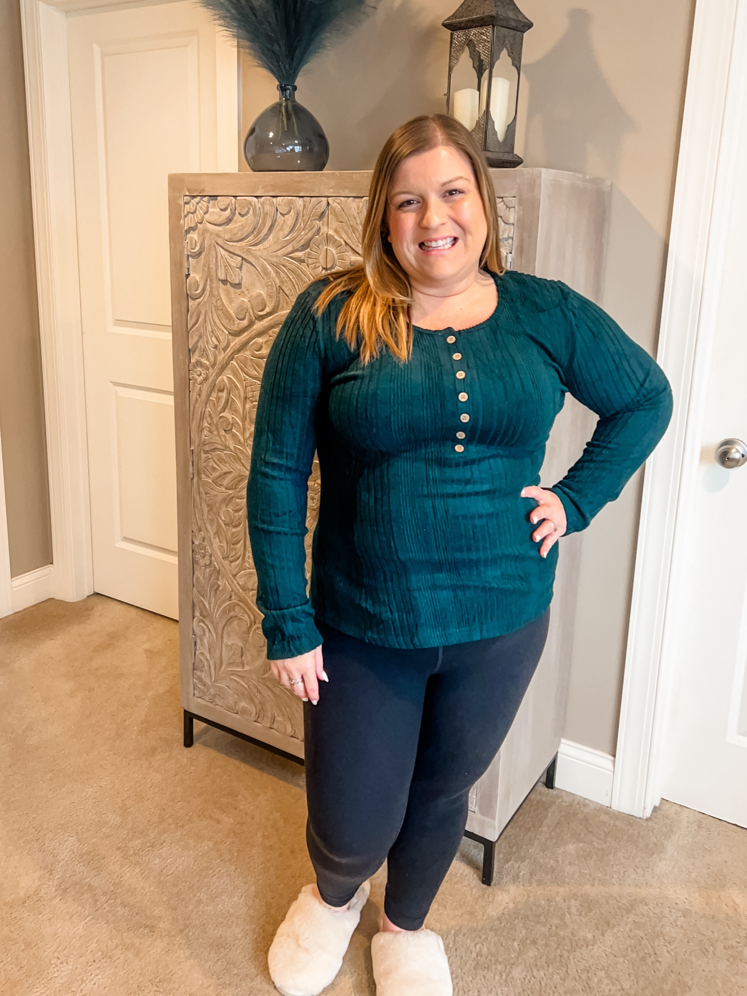 This Henley is great for a casual look that can be dressed up! 🎄

#LTKSeasonal #LTKFindsUnder50 #LTKOver40