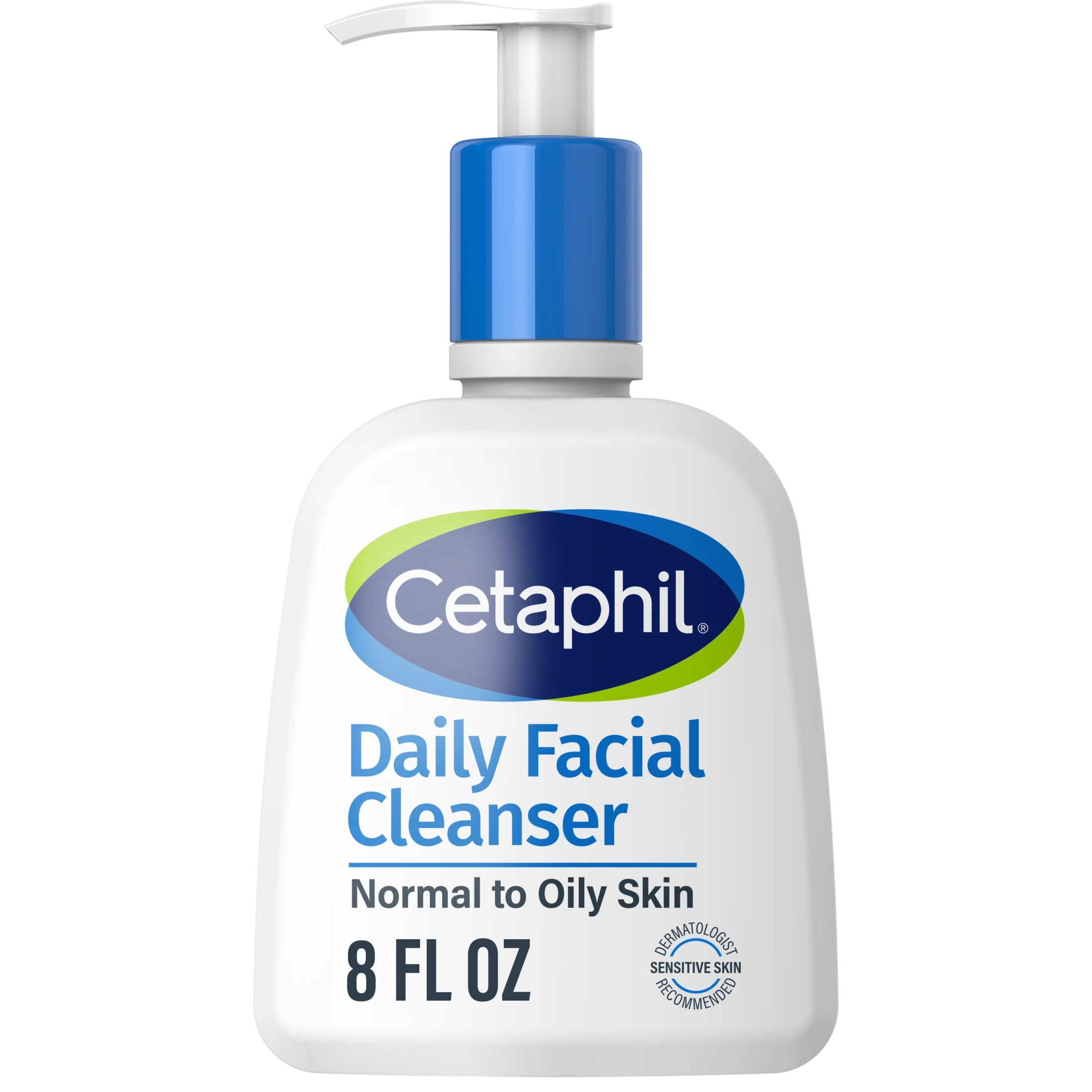 Cetaphil Daily Facial Cleanser for Sensitive, Combination to Oily Skin, 8 oz | Walmart (US)