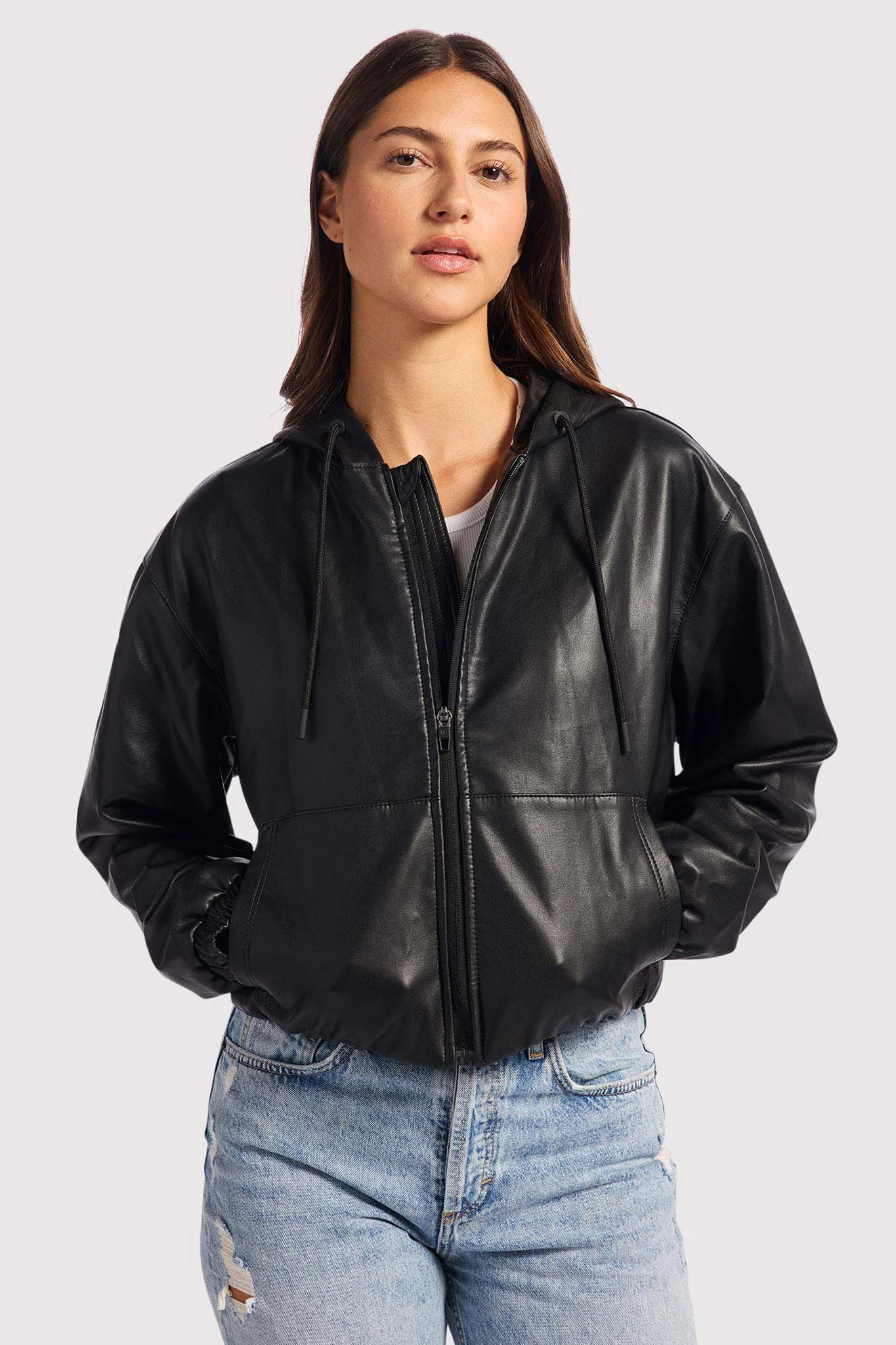 Vegan Leather Jacket | Black | nuuds