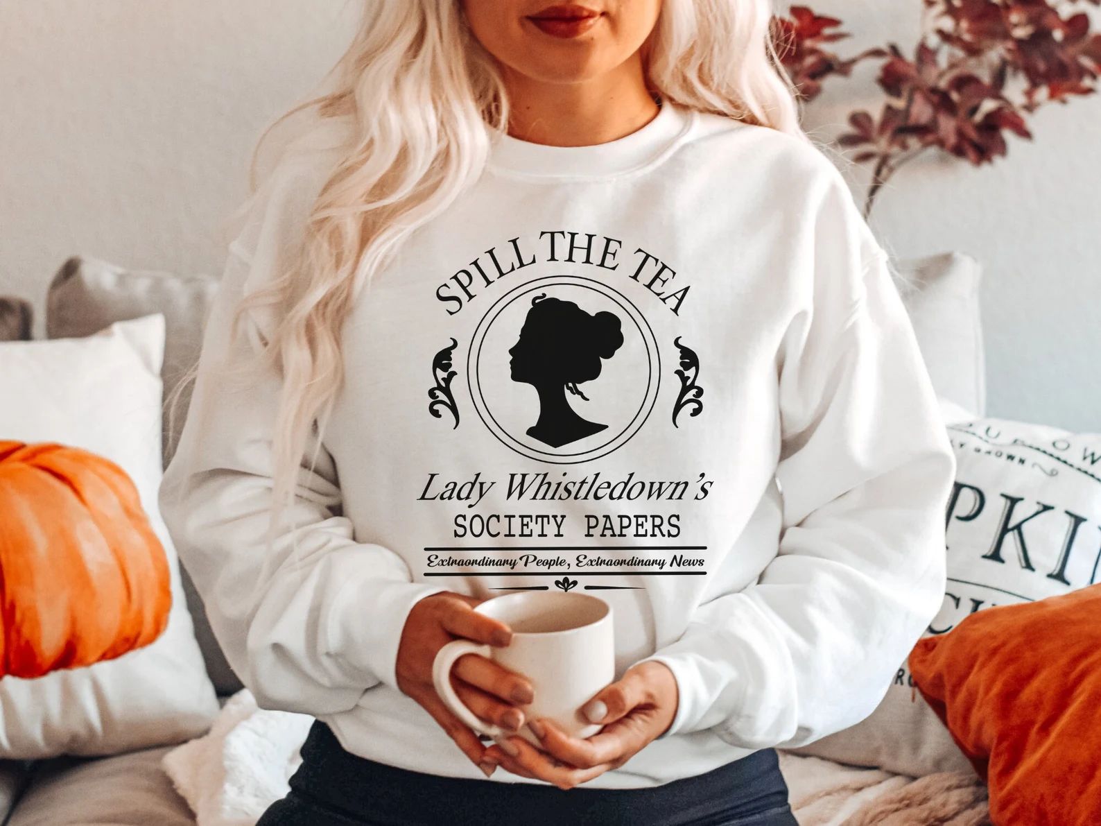 Bridgerton Sweatshirt Spill the Tea Lady Whistledown's | Etsy | Etsy (US)