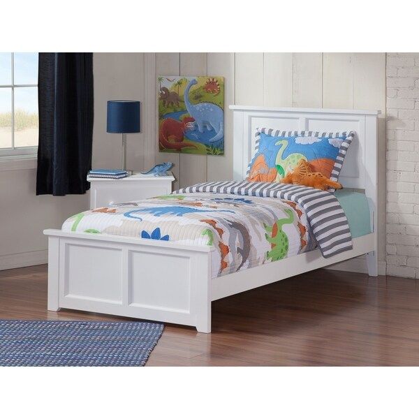 Atlantic Madison White Twin Bed with Matching Footboard | Bed Bath & Beyond