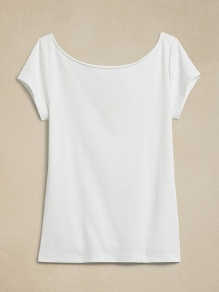 Refined Scoop-Neck T-Shirt | Banana Republic (US)