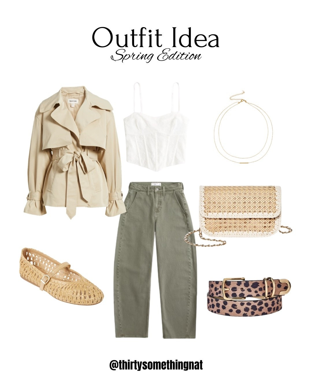 Outfit ideas. Spring outfit ideas

Here of some of my favorite finds for this up coming spring season. Green barrel jeans for the win and this adorable top!

Trench coat. Leopard print. Spring shoes. Spring purse  

#LTKootd #LTKdayinmylife #LTKgrwm