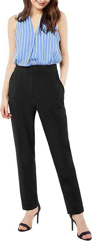 May You Be Women's Stretchy Tummy Control High Waist Crepe Knit Pants | Amazon (US)