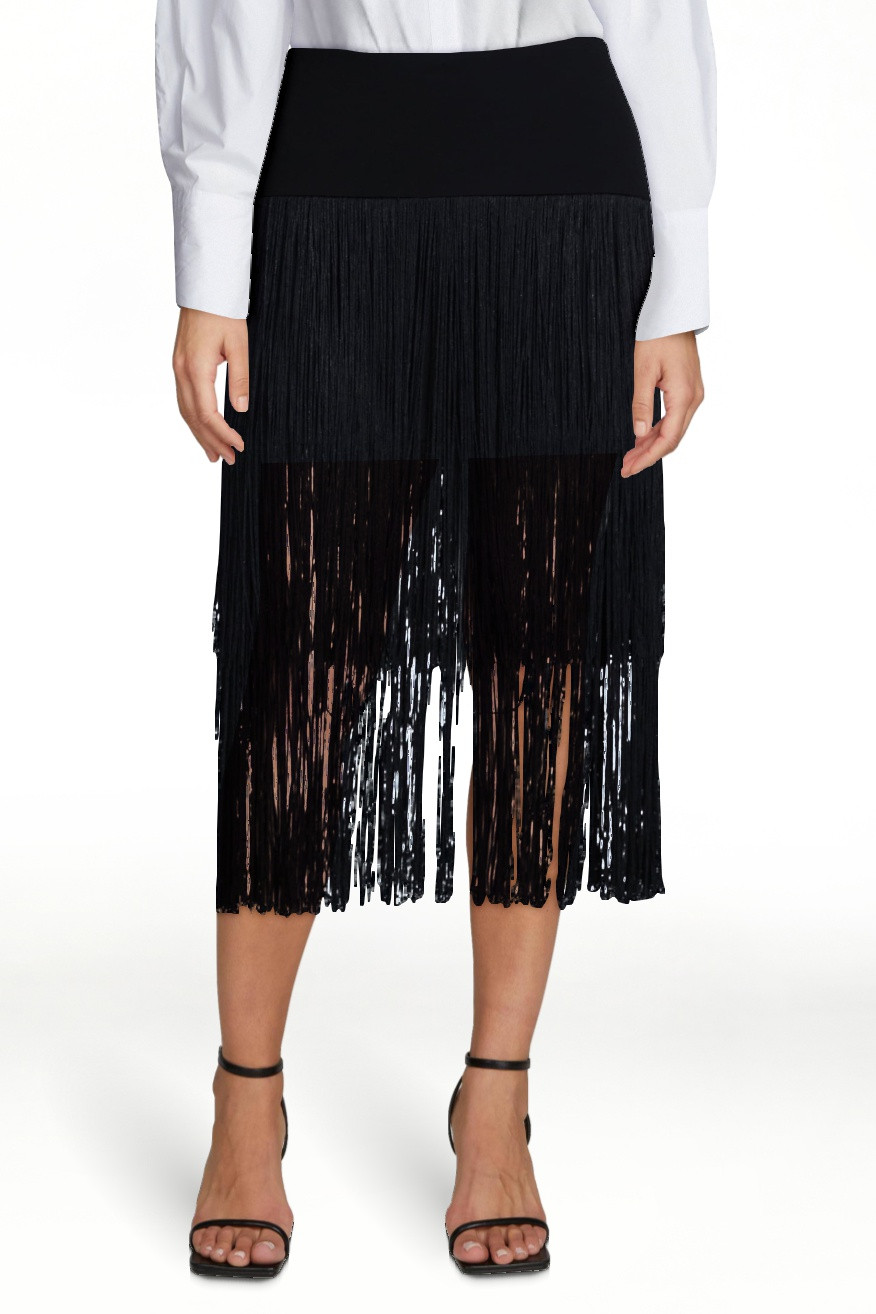 Devil Wears Prada Scoop Collection Women's and Women's Plus Fringe Skirt, Sizes 0-26W | Walmart (US)