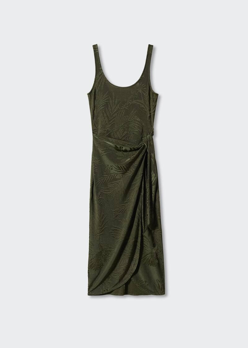 Knotted jacquard dress -  Women | Mango USA | MANGO (US)