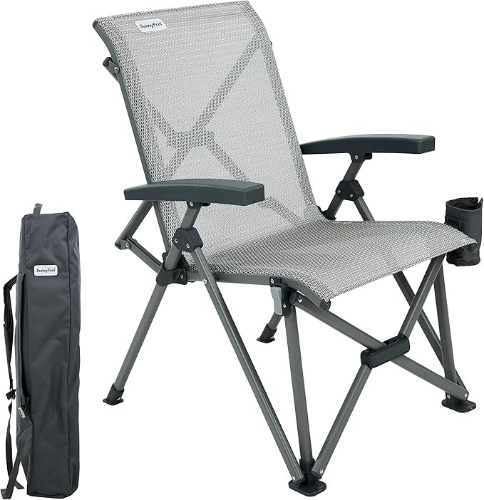 SUNNYFEEL Folding Camping Chair Heavy Duty Ergonomic Chairs Support 500lbs with Adjustable Breath... | Amazon (US)