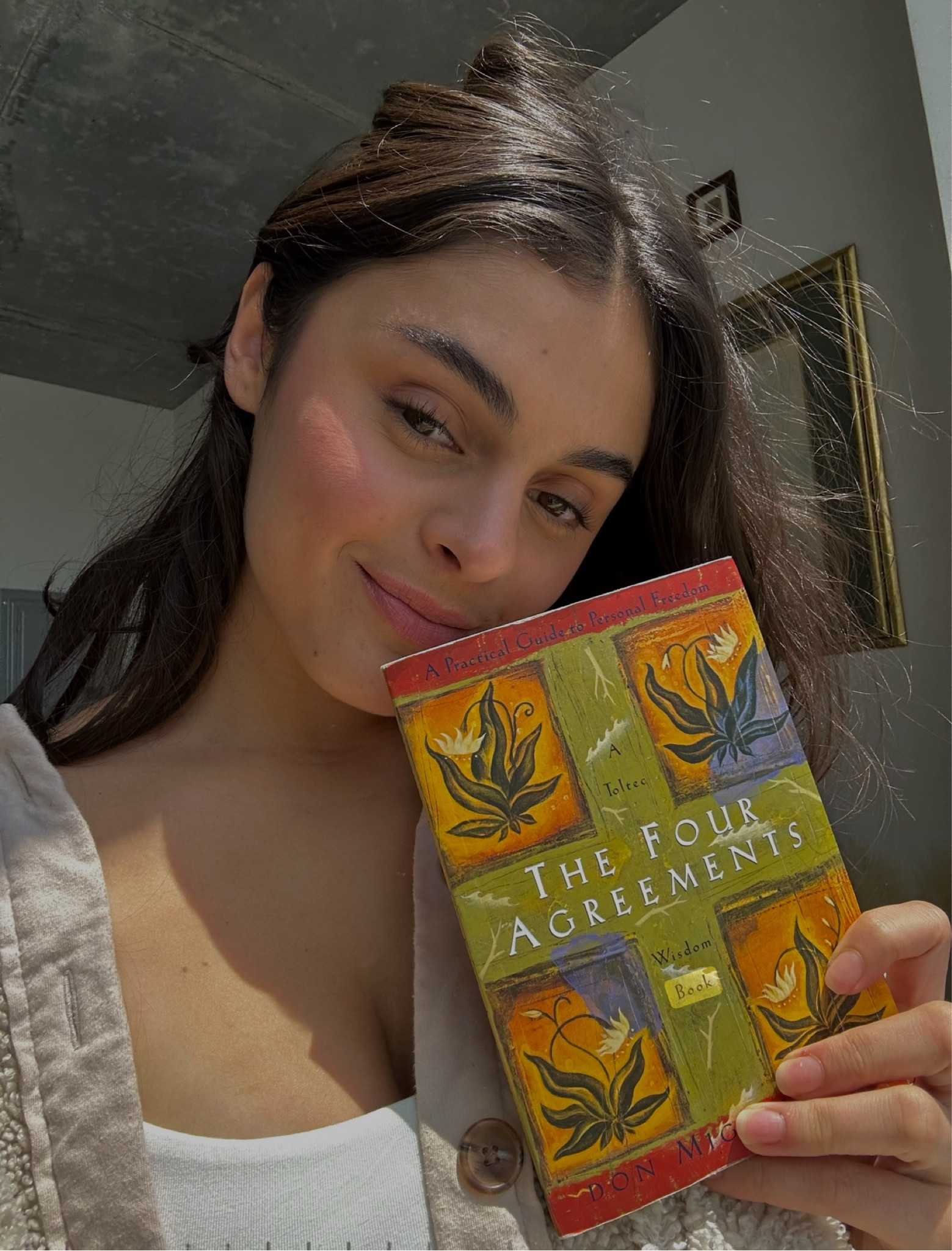 The Four Agreements became my lil personal guide to life that I come back to a couple times a year. 

Focusing on being impeccable with your word, don’t take things personally, avoid assumptions, and always do your best! 
My dad kept this book open on our table growing up and I can only imagine how it influenced him so beautifully into fatherhood!!! #book #reading #selfhelp #selflove