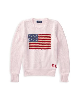 Ralph Lauren Girls' Flag Cotton Crewneck Sweater - Little Kid, Big Kid  | Bloomingdale's Kids | Bloomingdale's (US)