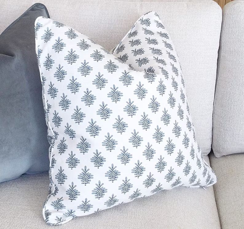 Hamptons Style Cushions, Hampton's Pillows, Cover Only. Steel Grey Blue & White Cushions, Scatter... | Etsy (US)