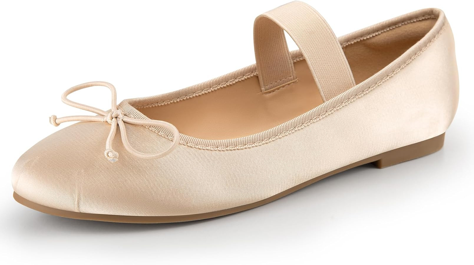 Trary Ballet Flats for Women, Mary Jane Shoes for Women, Women's Flats, Satin Black Flats for Wom... | Amazon (US)