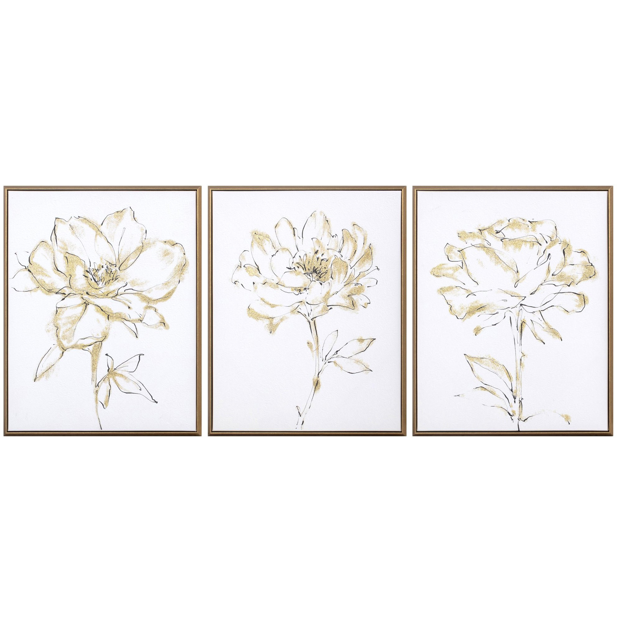 My Texas House Golden Rose Trio 3 Piece Set Framed Art 16" x 20" - Walmart.com | Walmart (US)