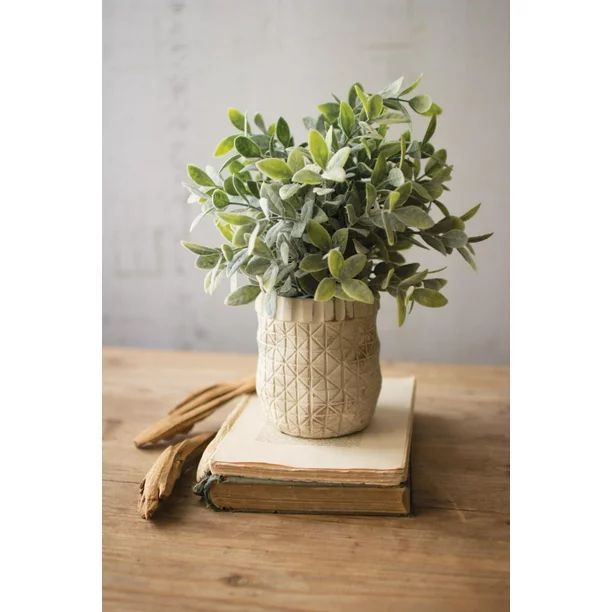 Kalalou Artificial Sage with Criss Cross White Pot CNL1104 - Walmart.com | Walmart (US)