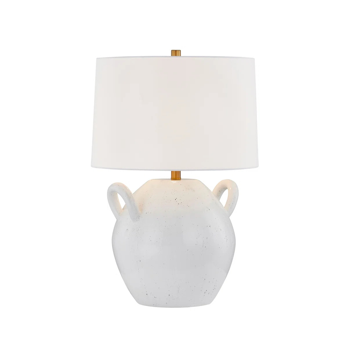Maddie 26" Table Lamp with Linen Shade, White | Wayfair North America