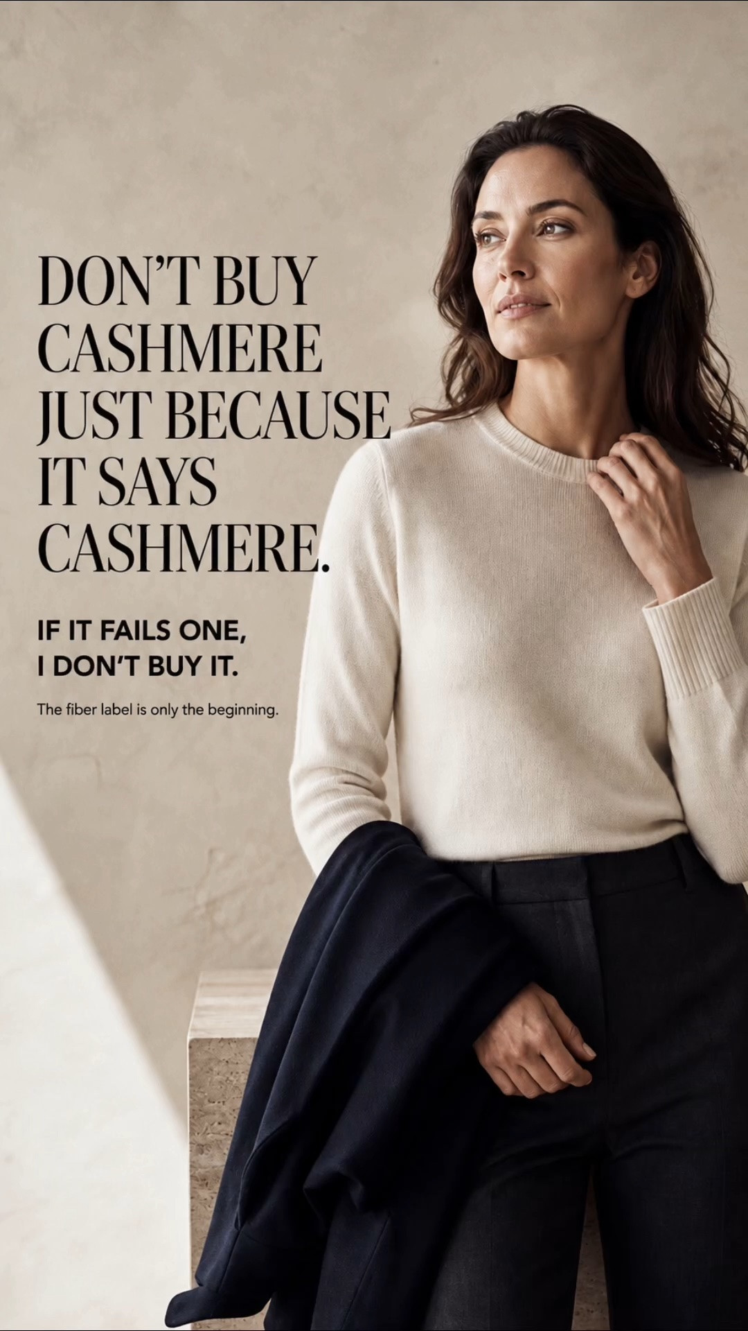 Don’t buy cashmere just because it says cashmere.
If it fails the density test, the blazer test, the recovery test, or the finish test, I’m not buying it.
This is the one that passed.
Shop my pick in LTK. Save this before you buy your next knit.
