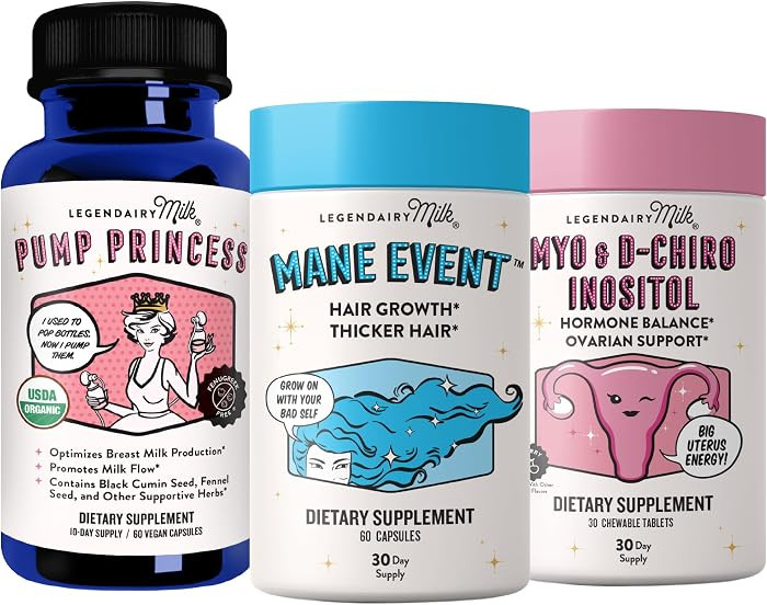 PCOS & Breastfeeding Support Bundle \u2013 Hormone Balance, Healthy Milk Supply & Postpartum Hair... | Amazon (US)