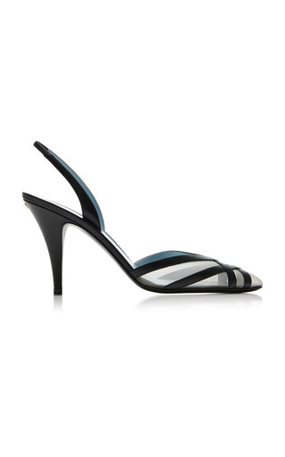 Impudance Leather and Mesh Slingback Pumps | Moda Operandi (Global)