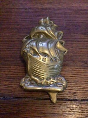 Vintage brass sailing ship door knocker | eBay US