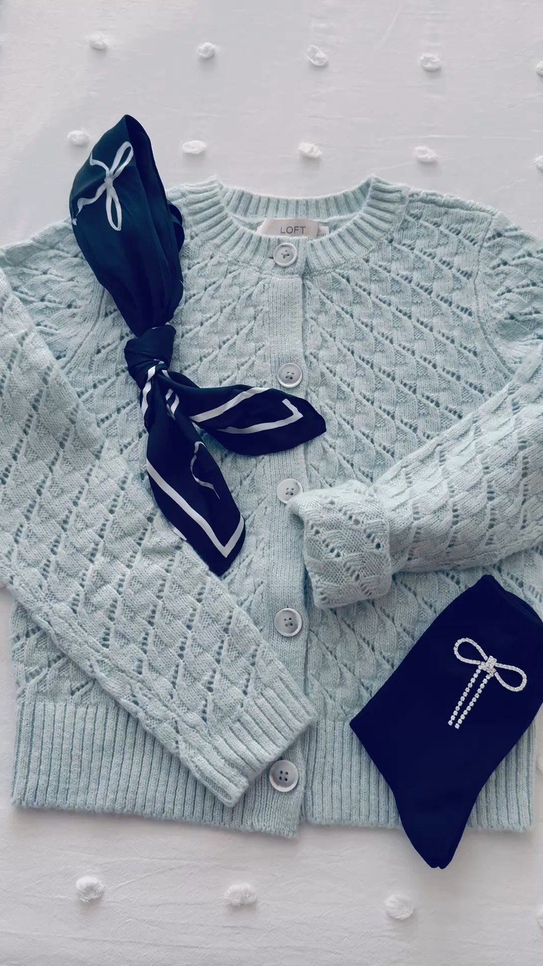 Shimmer Pointelle Cardigan from Loft on sale for just $25. The color is so much beautiful in person. Very soft, love the shimmer in it. Really cute for a Christmas or acNew Year’s Eve party. 

#LTKFindsUnder50 #LTKSeasonal #LTKHoliday