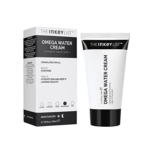 The INKEY List Omega Water Cream 1.69 fl oz/50ml, Oil-Free Face Moisturiser, Lightweight Gel, Vegan Friendly Skincare, Suitable For Blemish Prone Skin | Amazon (US)