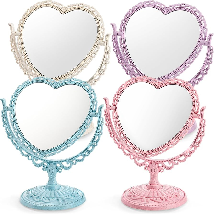 DEAYOU 4 Pack Vintage Vanity Mirror, Dresser Mirror with Stand for Makeup, Girl, Women, Beauty, 4... | Amazon (US)