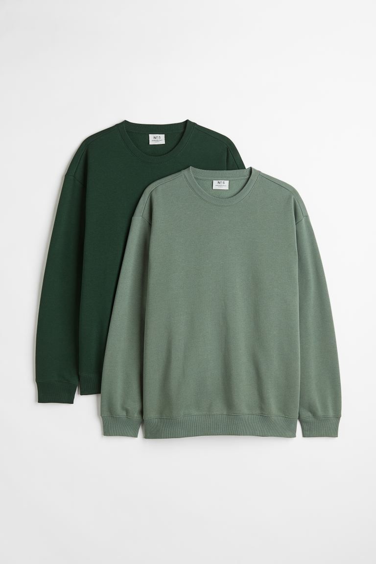 2-pack Relaxed Fit Sweatshirts | H&M (US)