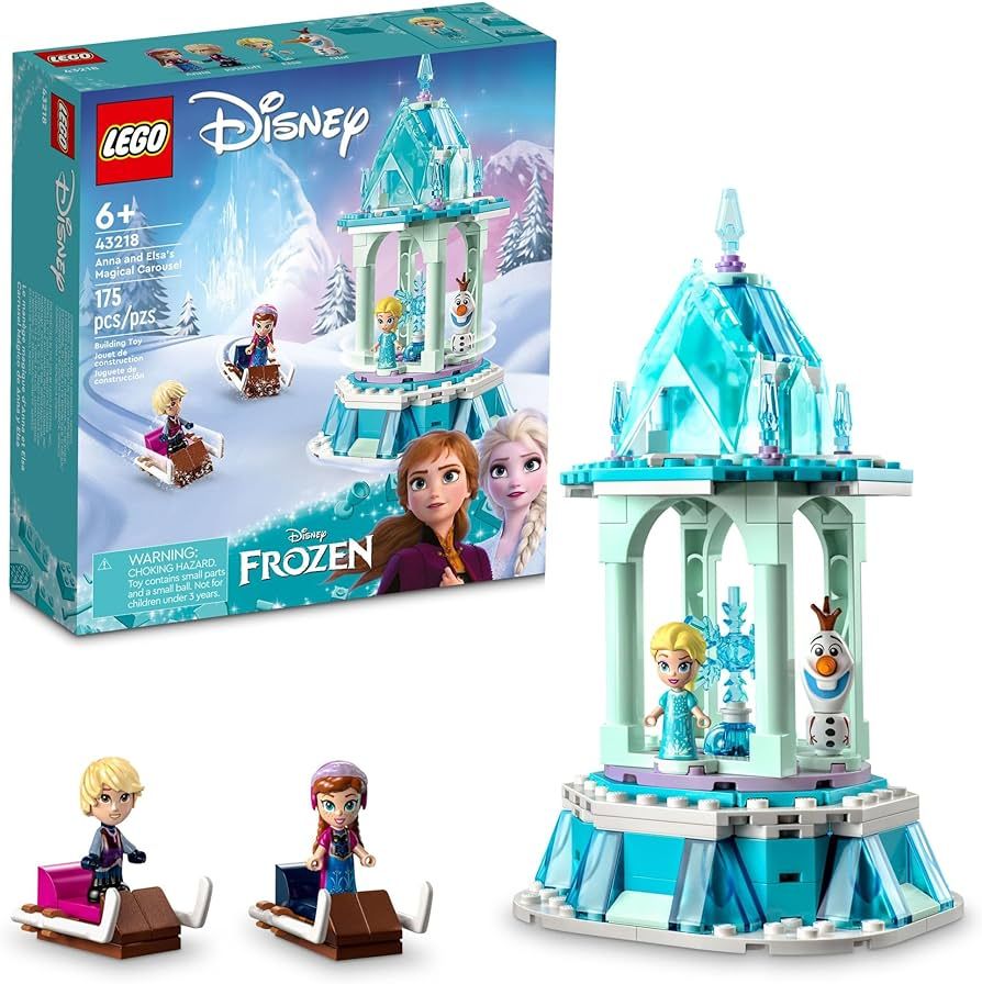 Amazon.com: LEGO Disney Frozen Anna and Elsa’s Magical Carousel 43218 Ice Palace Building Toy S... | Amazon (US)