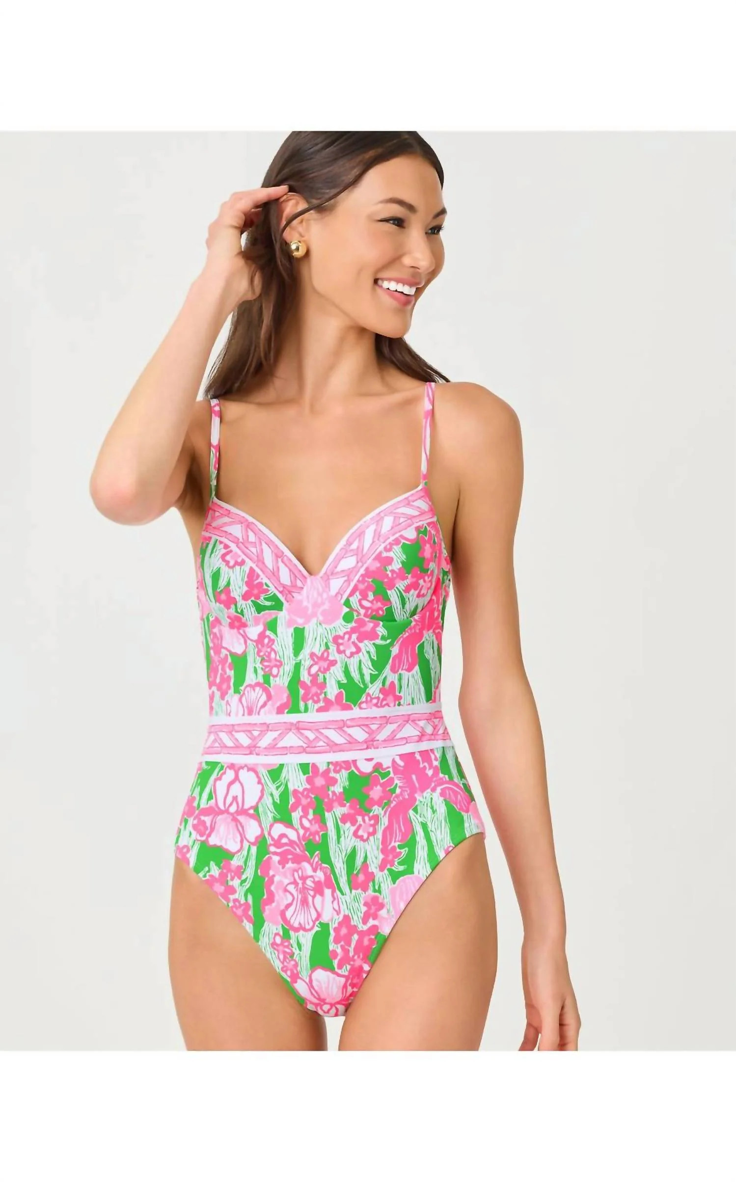 Palma One Piece Swimsuit In Putting Green Hannah Golf | Shop Simon